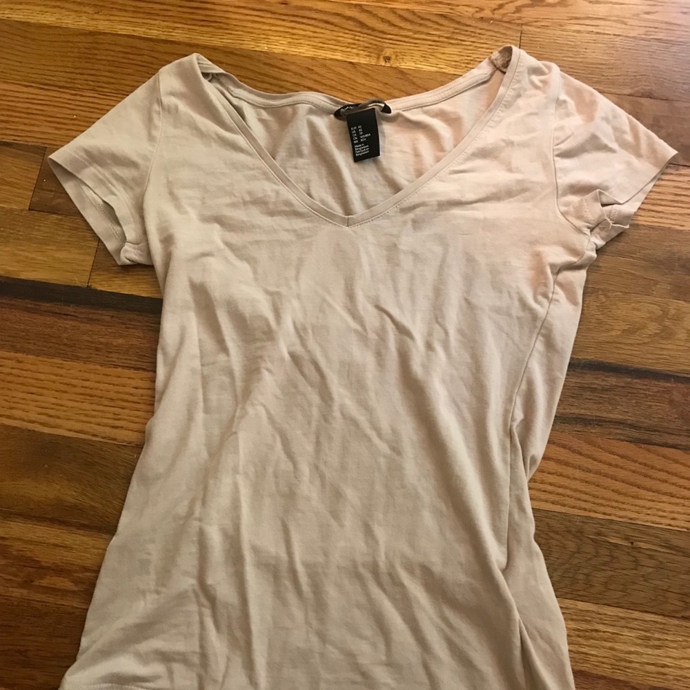 light brown tight t shirt